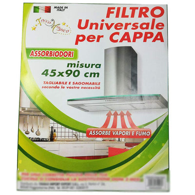"B-BLACK" FILTRO PER CAPPA ANTIODORE UNIVERSALE 45 X 90 CM ADATTO A TUTTI I TIPI DI CAPPA TAGLIABILE E SAGOMABILE
